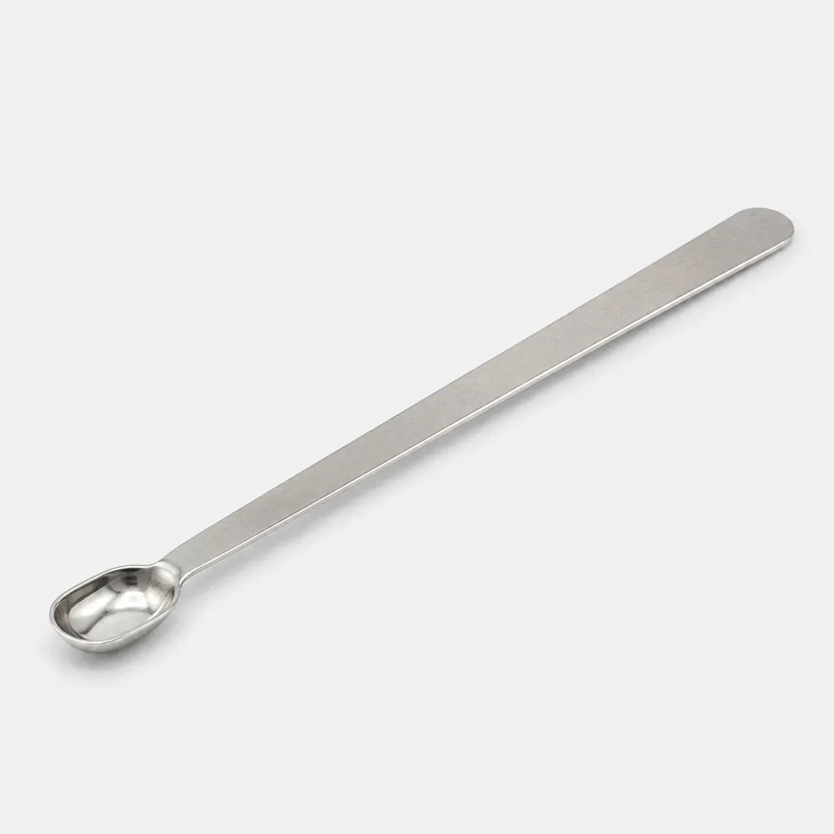 Stainless steel lab sample spoon with double-ended spoon and spatula design