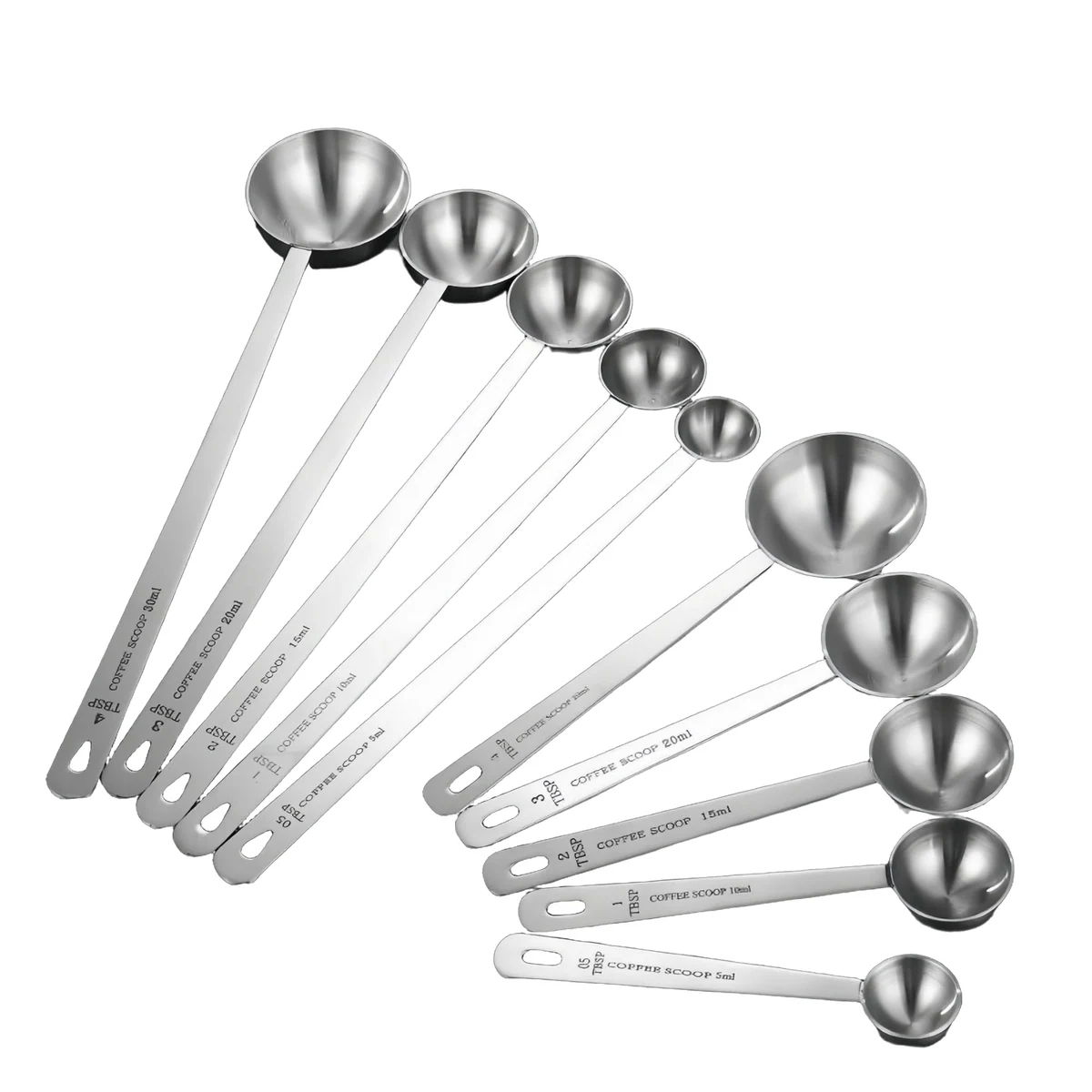 Long Handle 304 Stainless Steel Measuring Scoop