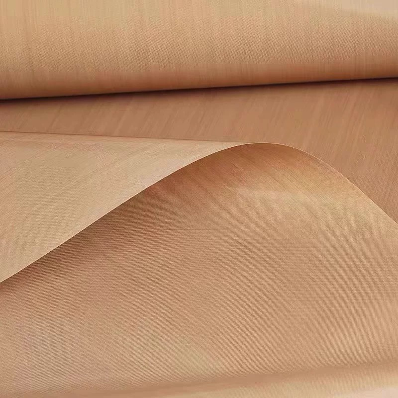 Close-up of the original woven texture and curved PTFE coated fabric surface