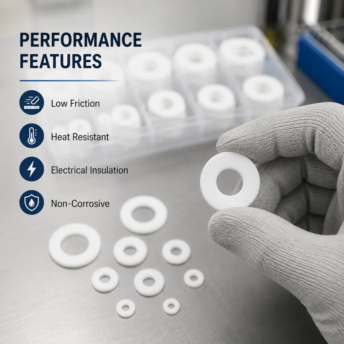 PTFE washer performance features for sealing and insulation