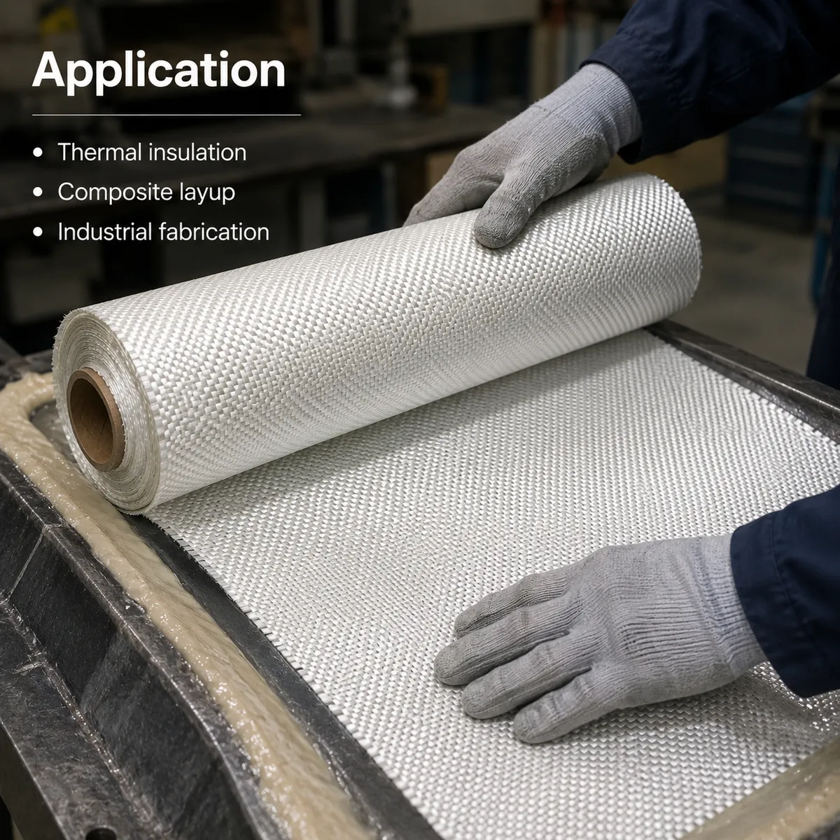 Fiberglass cloth used for industrial insulation and composite layup